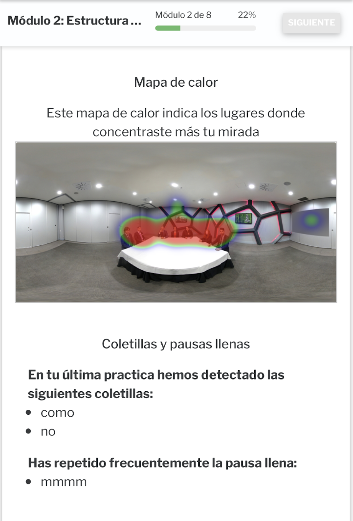 Mapa de calor del contacto visual