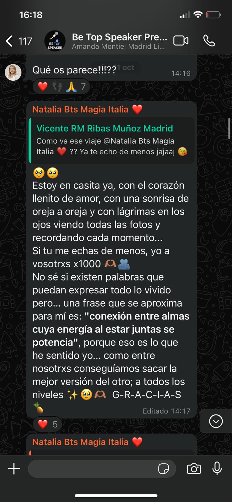 Testimonio WhatsApp 3