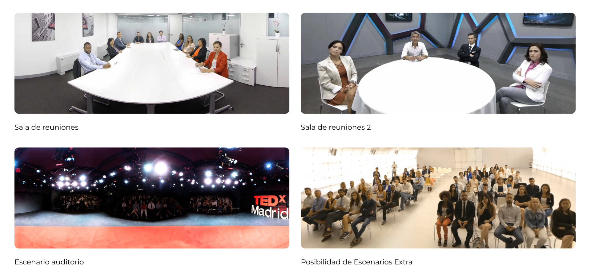 Escenarios disponibles