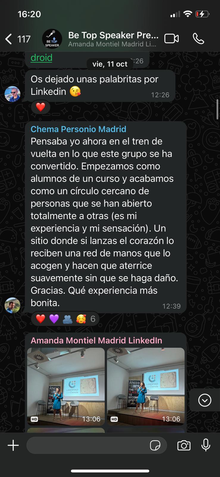 Testimonio WhatsApp 1