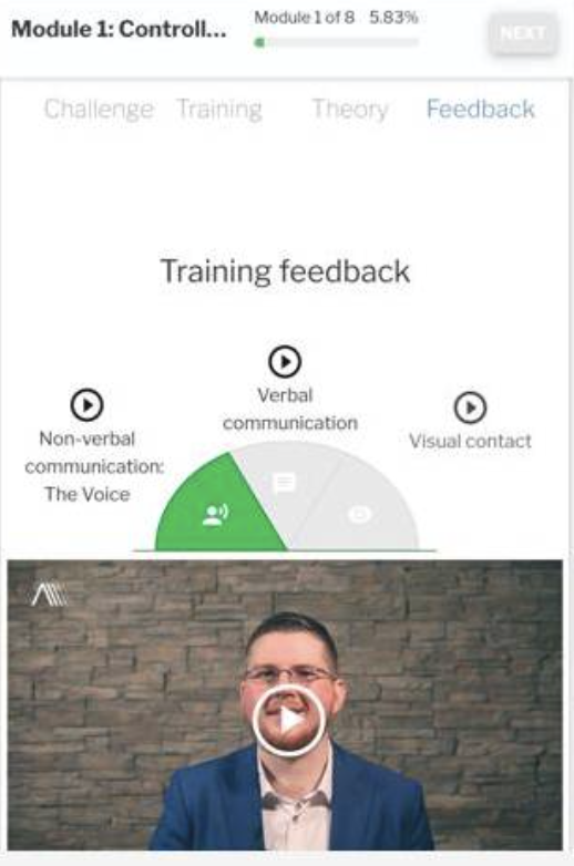 Panel de progreso y feedback IA